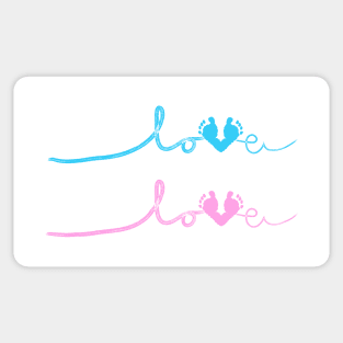 Baby hand and foot print love Sticker